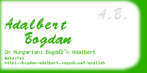 adalbert bogdan business card